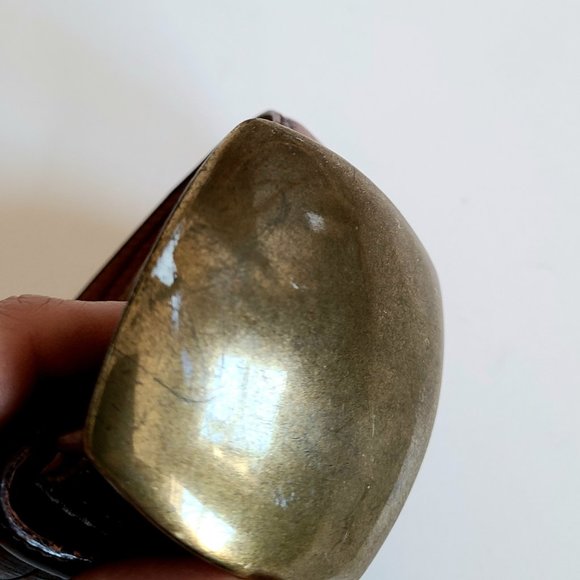 Josef soft brown leather belt with brass buckle. - Picture 10 of 10